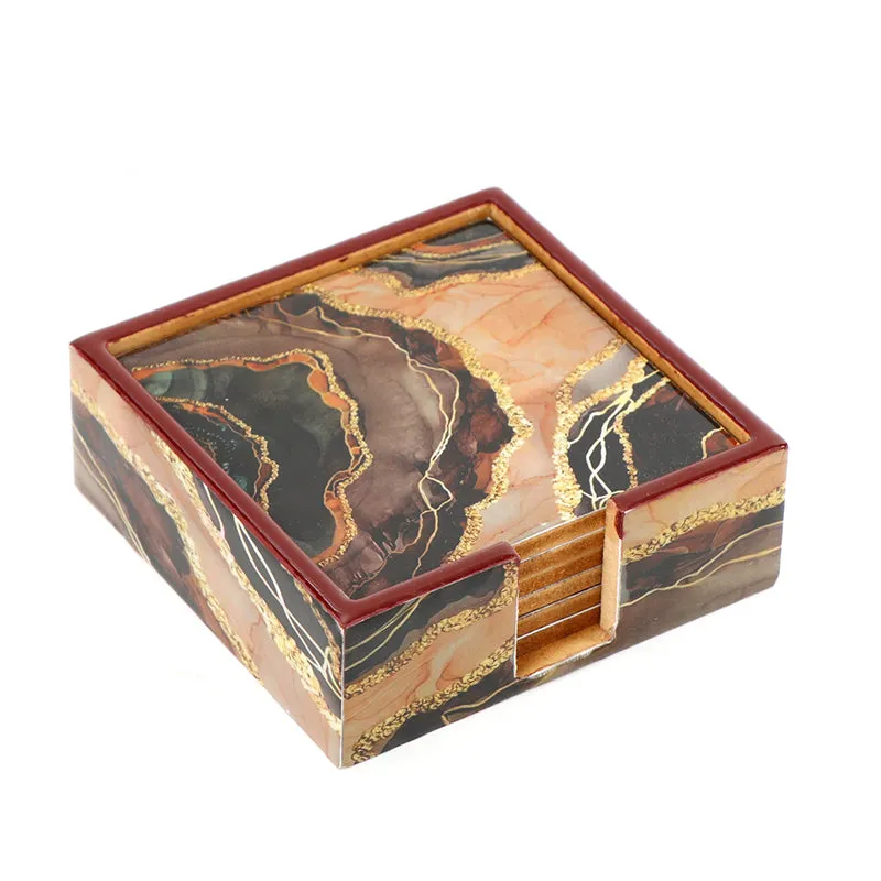 Marbled Earth Coaster - Seven Piece Set media 3