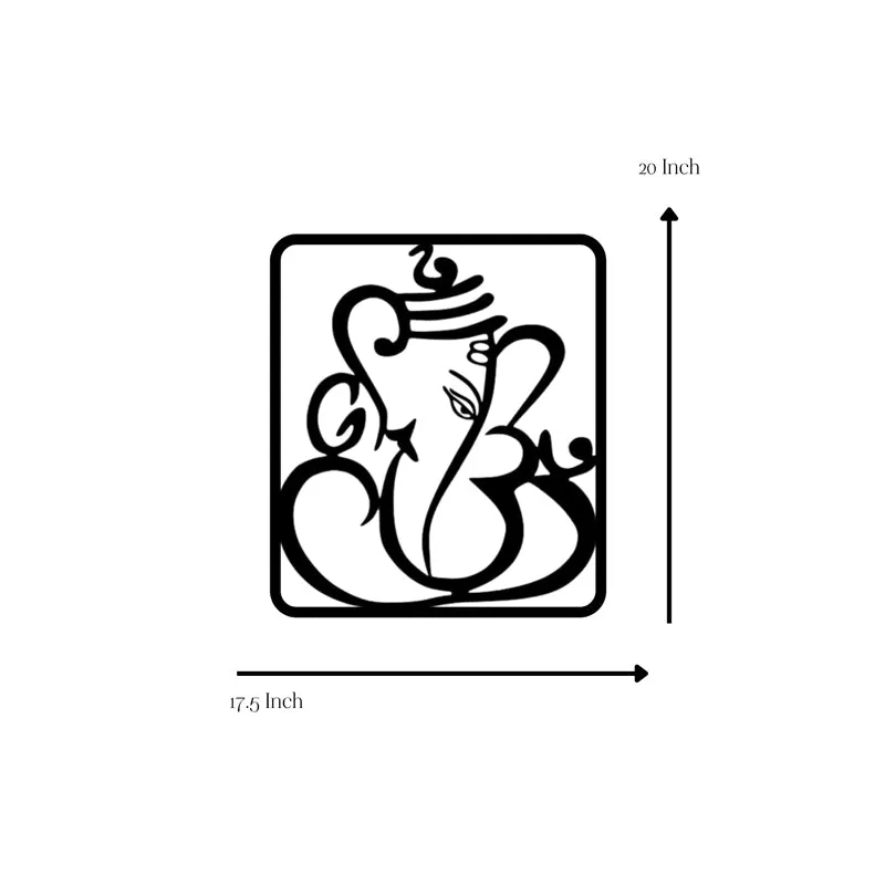 Ganesha Lines Iron Wall Accent media 6