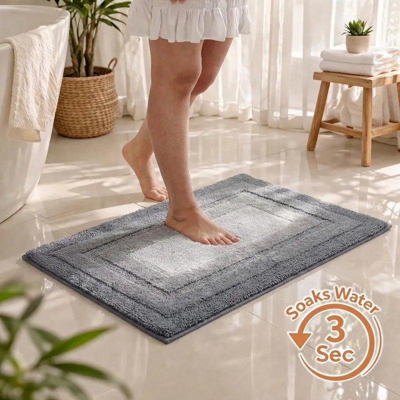 Dryora Cotton Bath Mat - Grey media 1