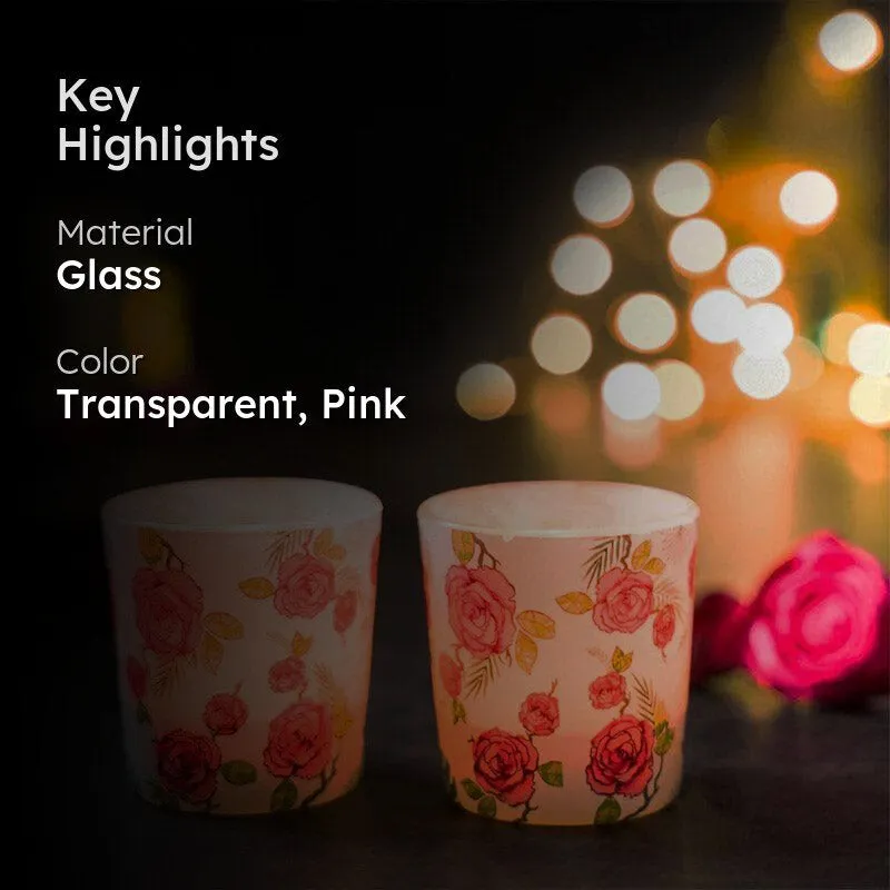 Rosey Romance Candle Votive - Set Of Two media 2