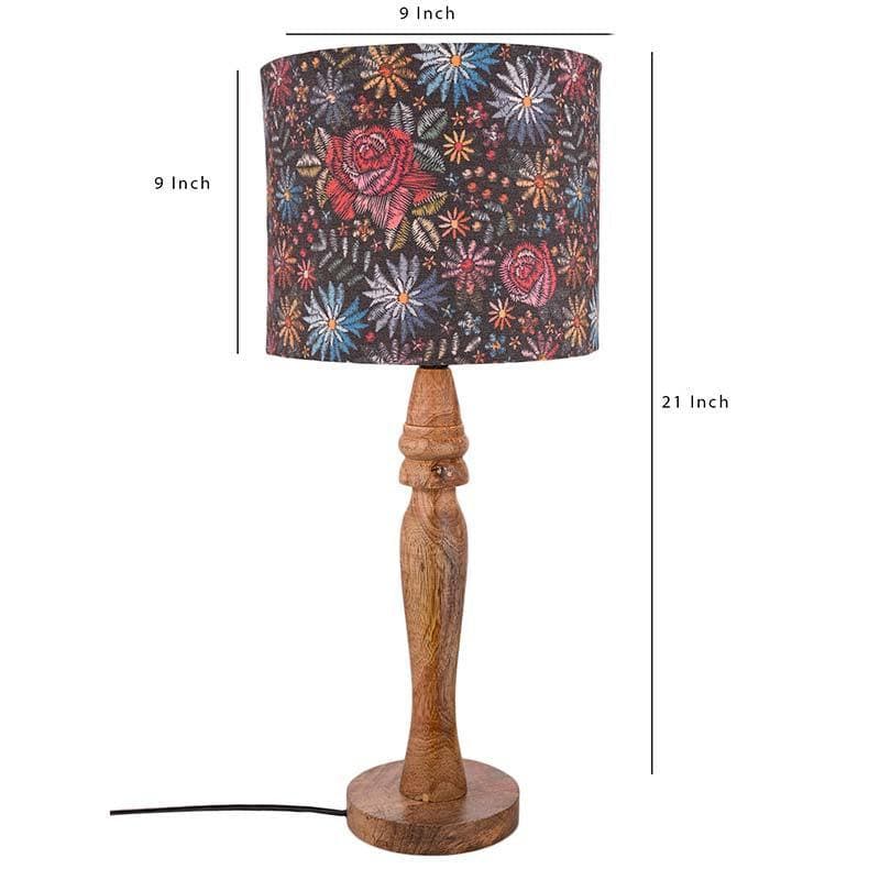 Floral Bloom Fabric Table Lamp - Multicolor media 5