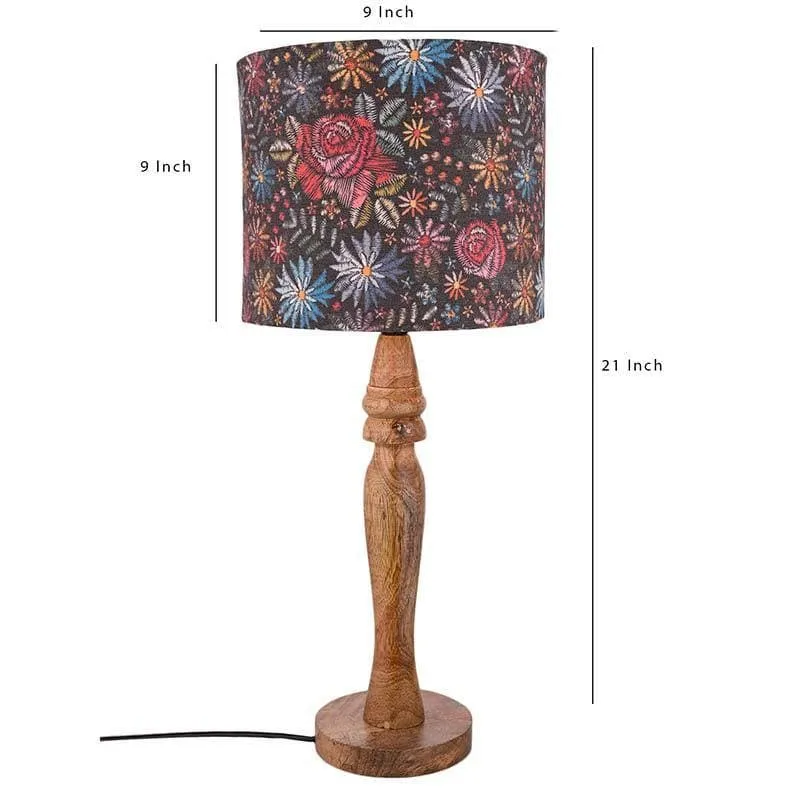 Floral Bloom Fabric Table Lamp - Multicolor media 5