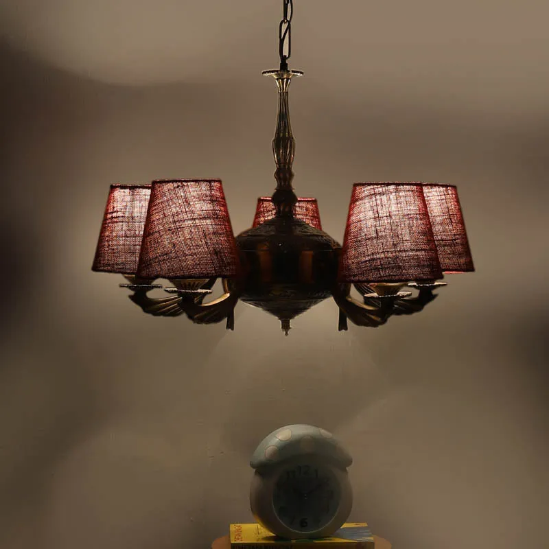 Cosmos Conical Golden Antique Ceiling Lamp media 1
