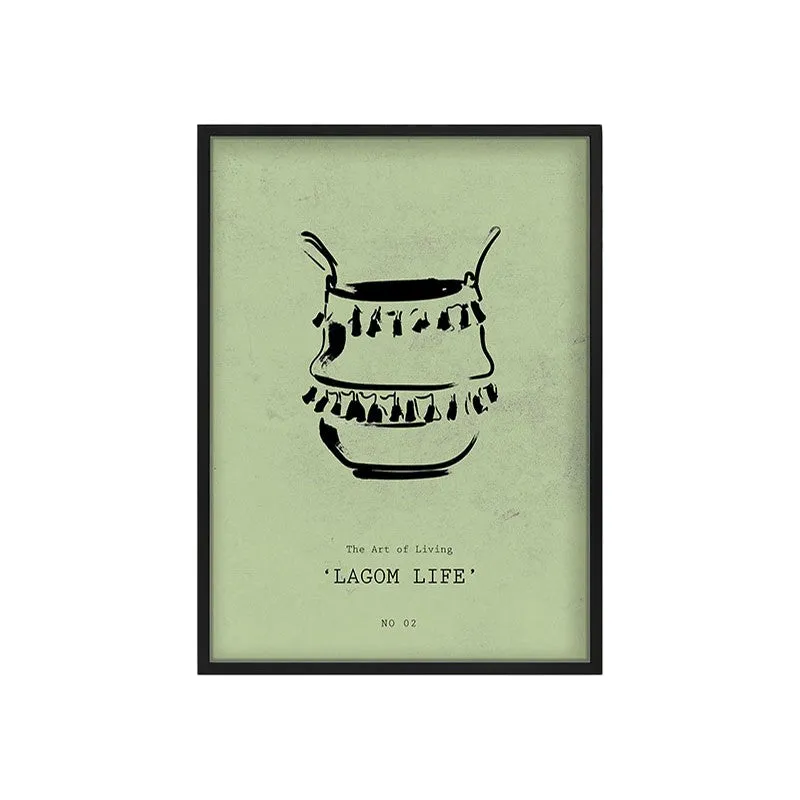 Vessel of Life Canvas Wall Painting With Black Frame media 3