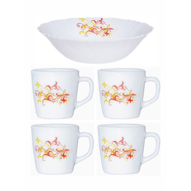 Cello Aksa Floral Tea & Snack Set - Five Piece Set media 3