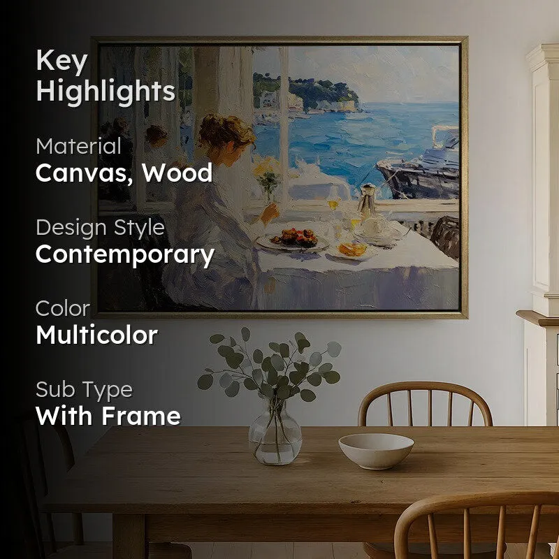Ocean Breakfast Canvas Wall Painting With Frame media 2