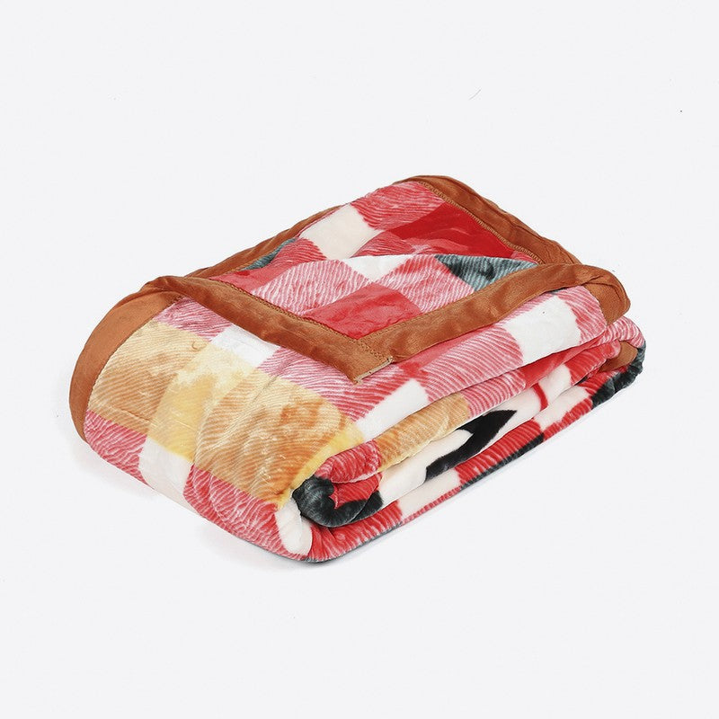 Monte Carlo Montana Mosaic Blanket (Red,Pink) - 597 GSM media 5