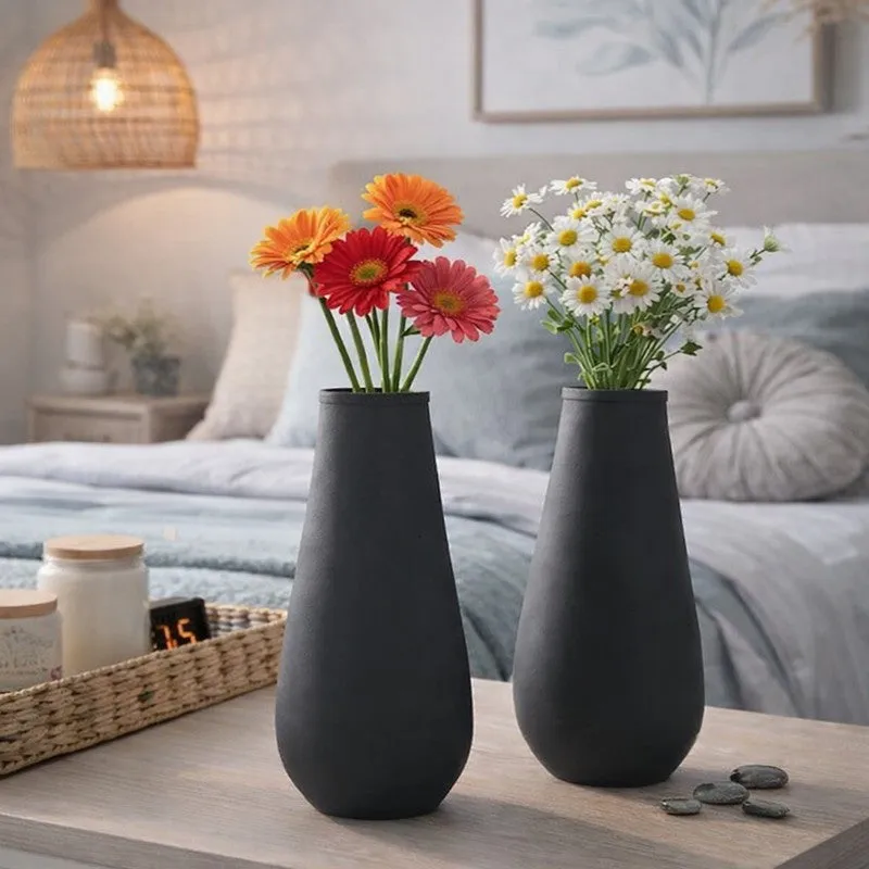 Celestial Curve Vase (Black) - Set of Two media 6