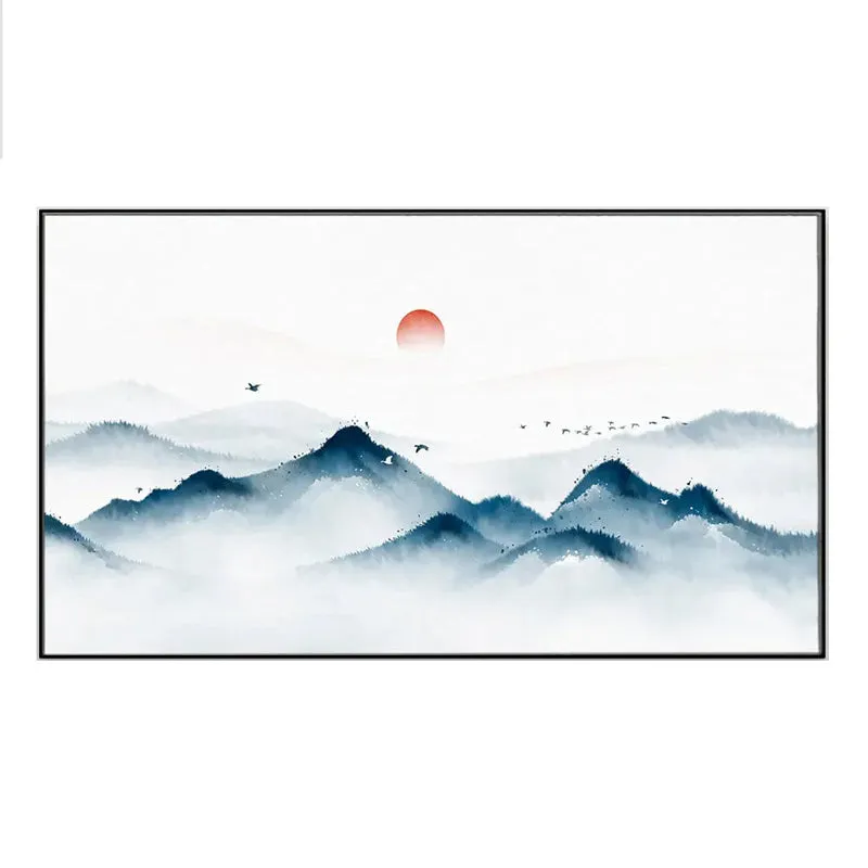 Sunrise Peaks Canvas Wall Painting media 3