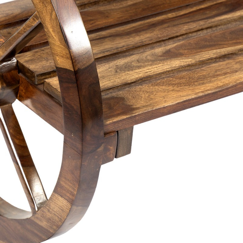 Vynex Sheesham Wooden Bench - Brown media 8