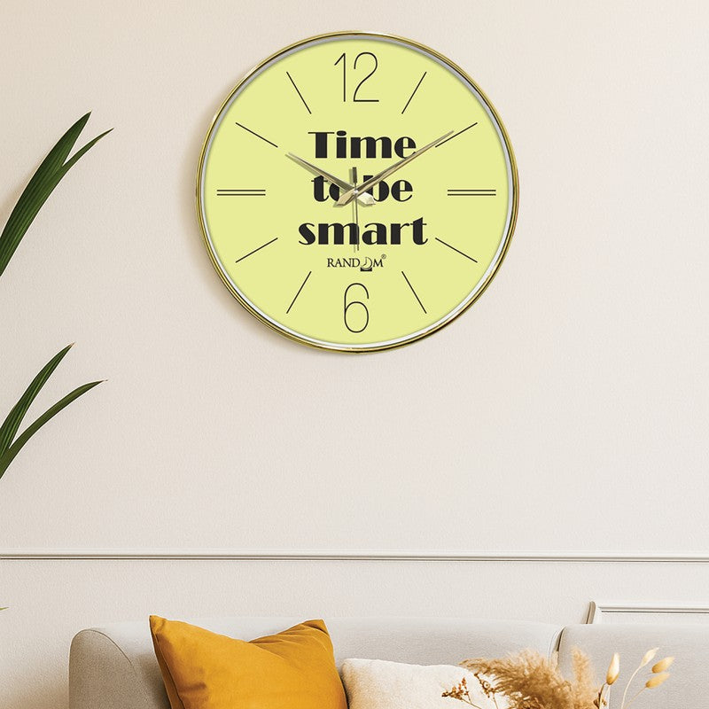 Time To Be Smart Round Analog Wall Clock - Green