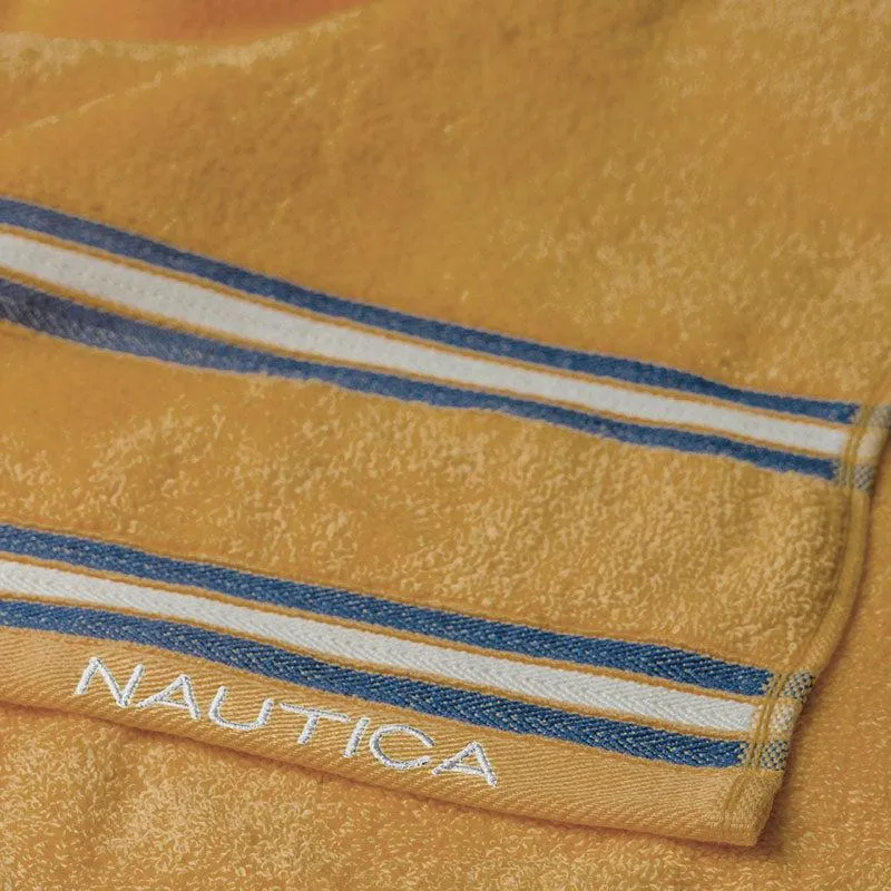 Nautica Dove Dual Down Cotton Hand Towel (Beige & Burgundy) - Set Of Four media 6