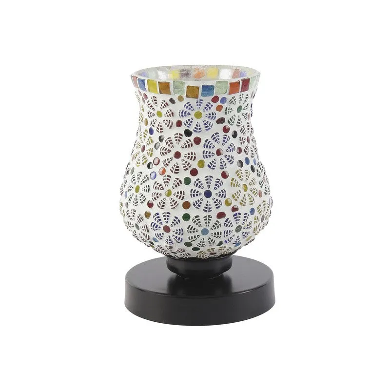 Embervia Mosaic Glass Table Lamp With Wooden Base - Multicolor media 4