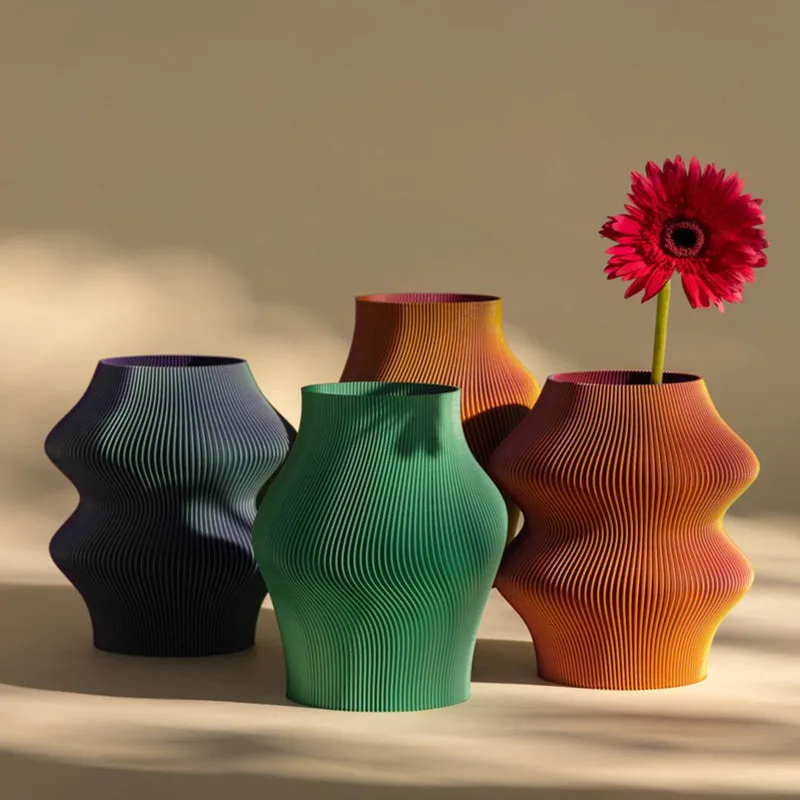Fig Living Phantom Vase GP RYB (3d Printed) - Two Piece Set media 13
