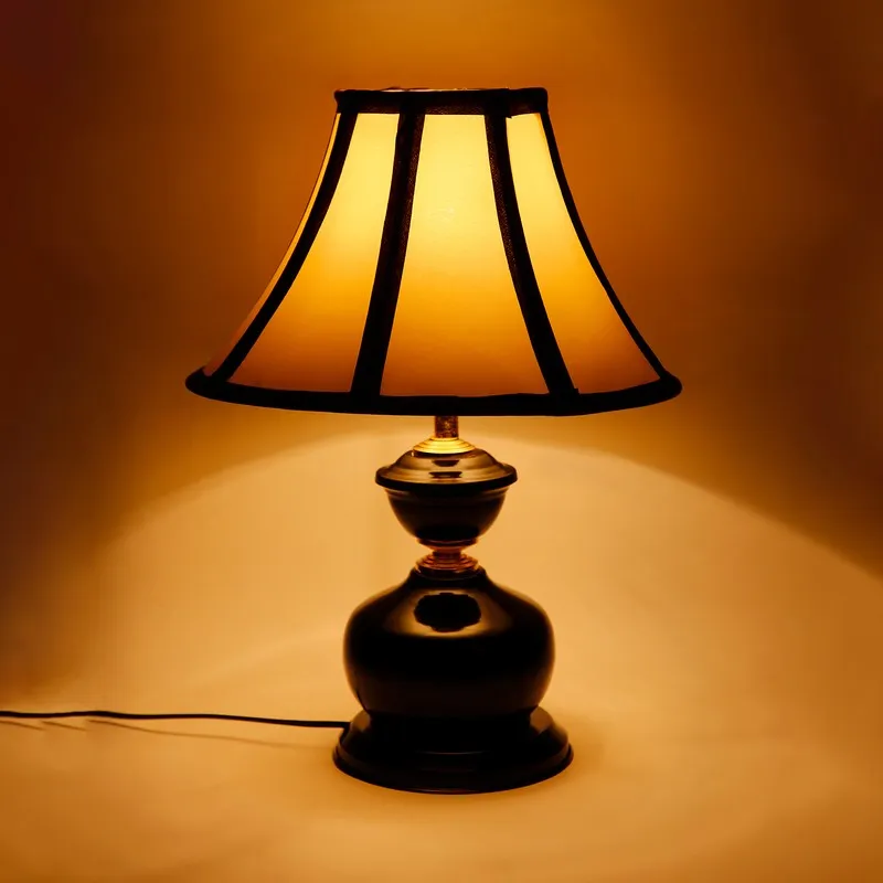 Astravax Cotton Table Lamp With Iron Base - White media 5