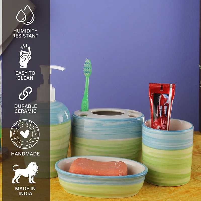 Souk Sips Ceramic Bathroom Set - Four Piece Set media 7