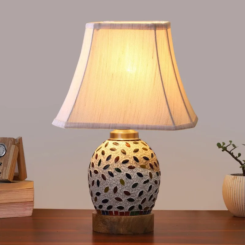 Elyra Square Wooden Table Lamp - Multicolor media 3