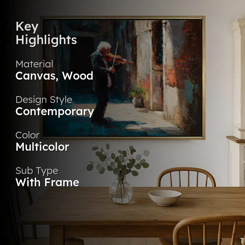 Chiaroscuro Soul Canvas Wall Painting With Frame media 2