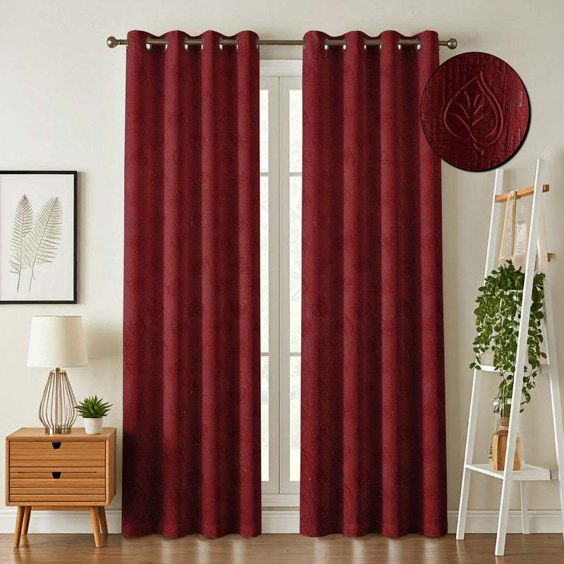 Dream Drape Curtains (Maroon) - Set Of Two media 4