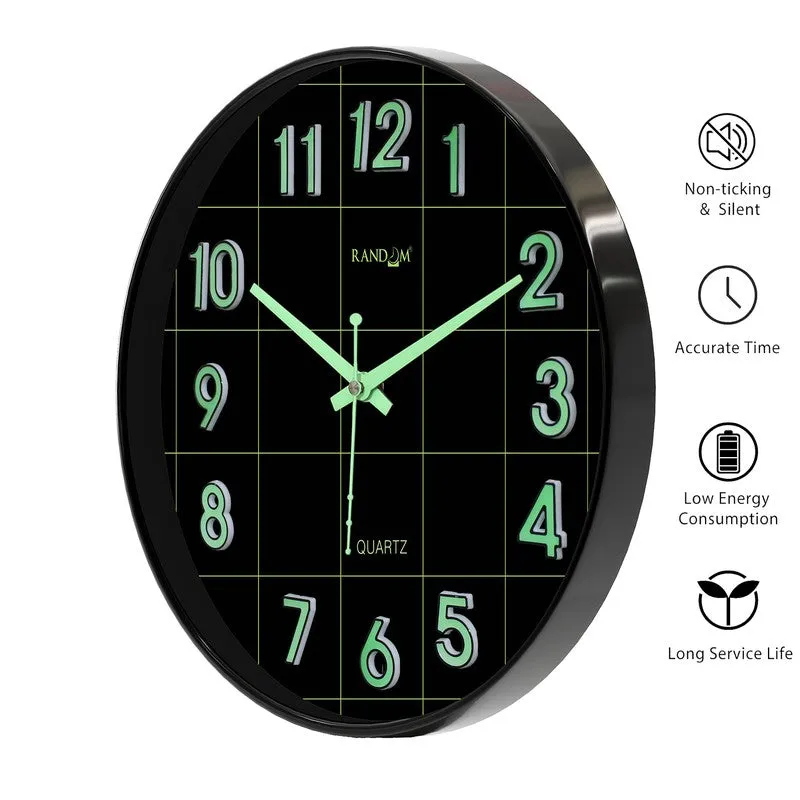 Opulent Analog Wall Clock - Black & Green media 7