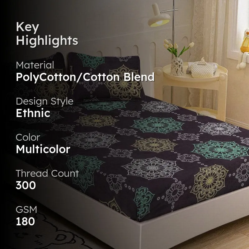 Huma Printed Bedsheet - 180 GSM media 2