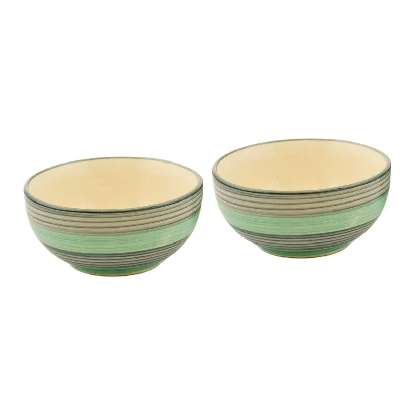 Morsel Ceramic Snack Bowls (Green, 180 mL Each) - Set Of Six media 6