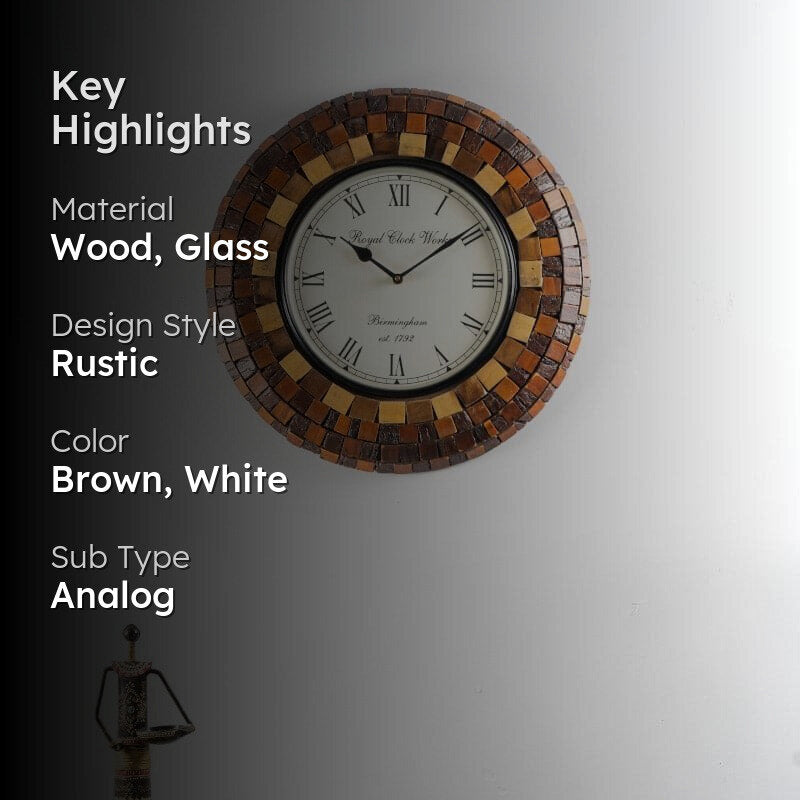 Brown Bordeaux Wall Clock media 2