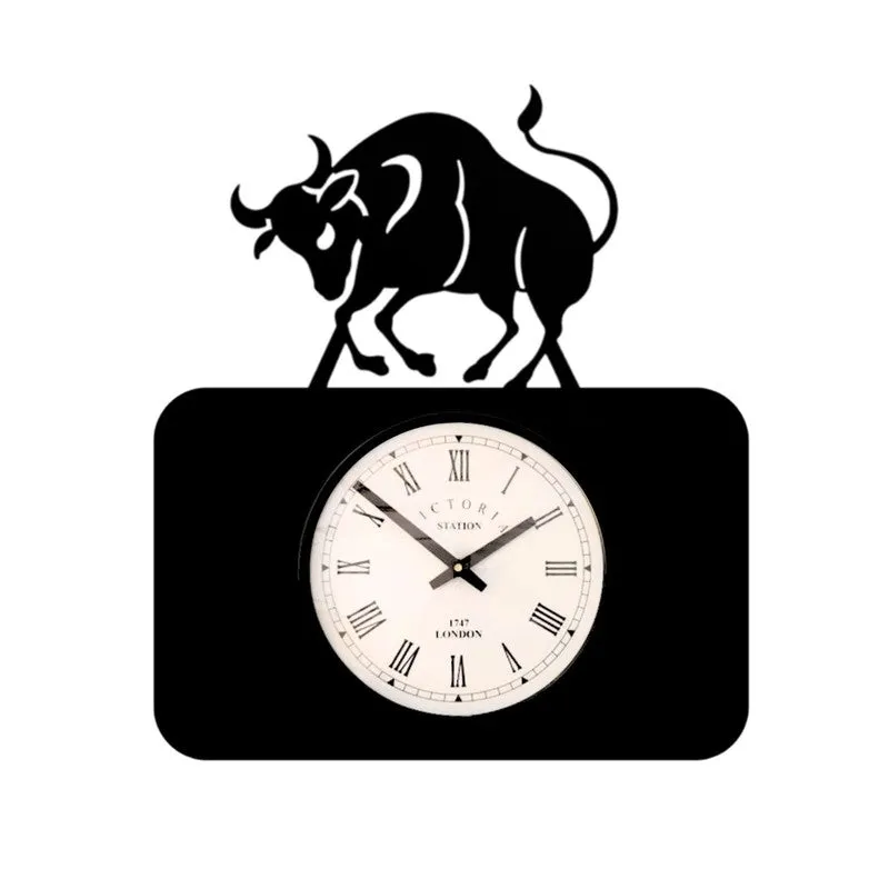 Taurus Steel Analog Wall Clock - Black media 4