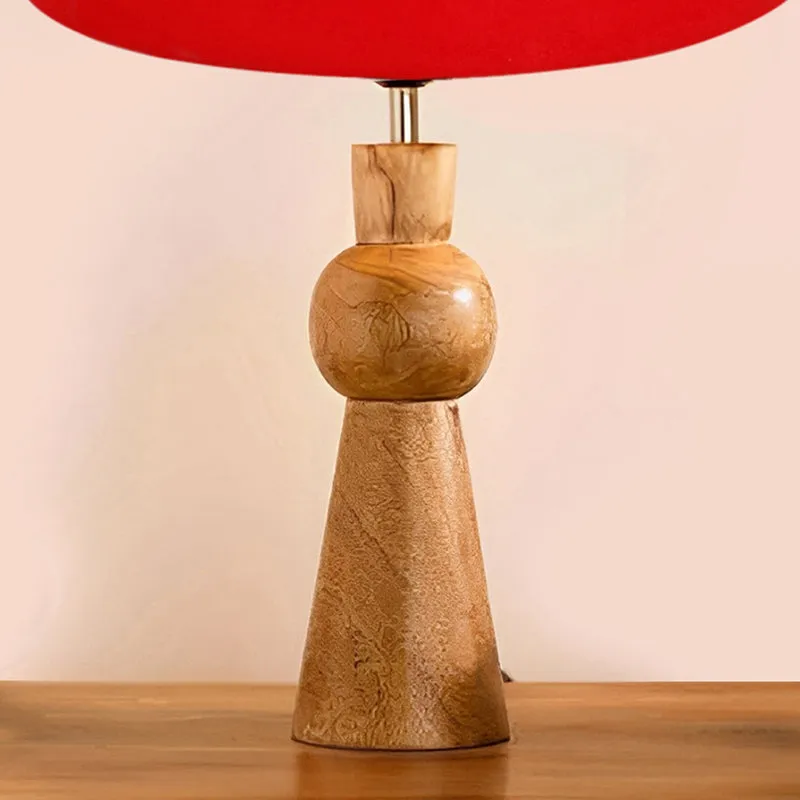 Angler Neo Wooden Table Lamp - Red,Brown media 3