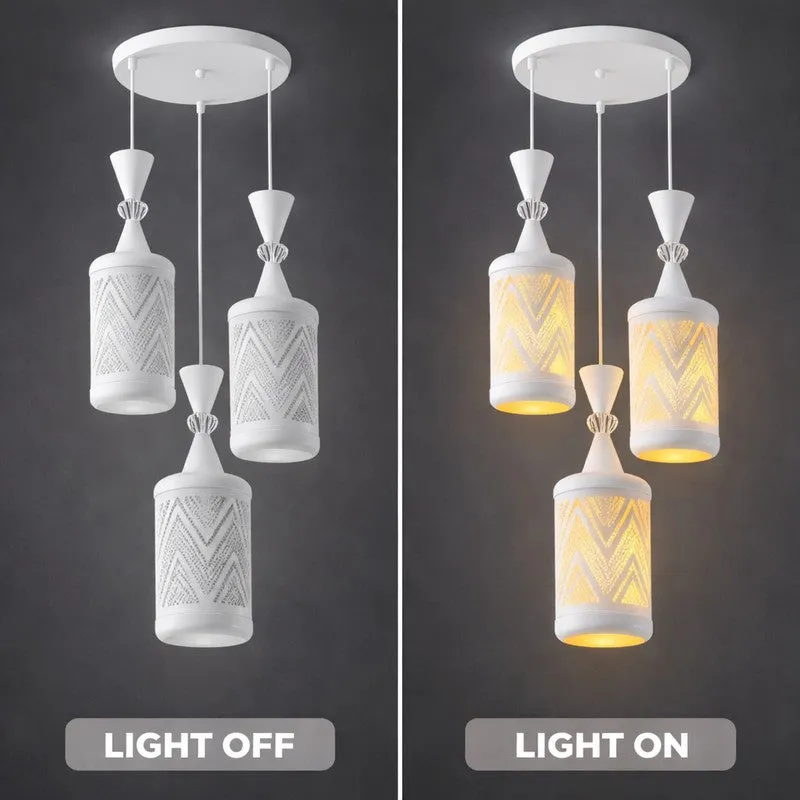 Arctic Glow Metal Cluster Ceiling Lamp media 4