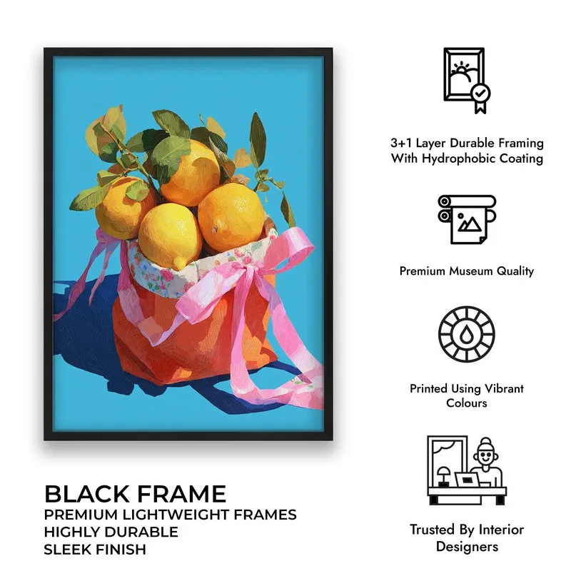 Zesty Vivid Canvas Wall Painting - Black Frame media 9