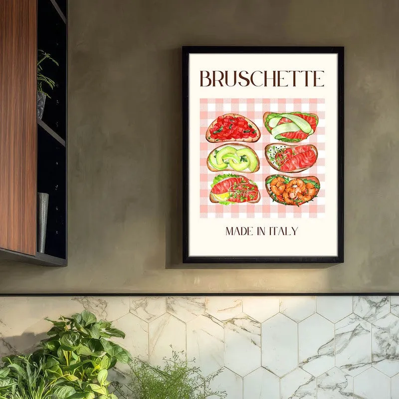 Bruschette Collection Archival Canvas Wall Art - Black media 3