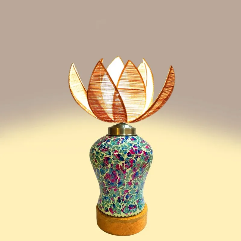 Floranisse Lotura Rattan Wooden Table Lamp - Multicolor media 6