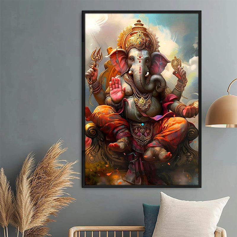 Lord Of Wisdom Wall Painting With Frame