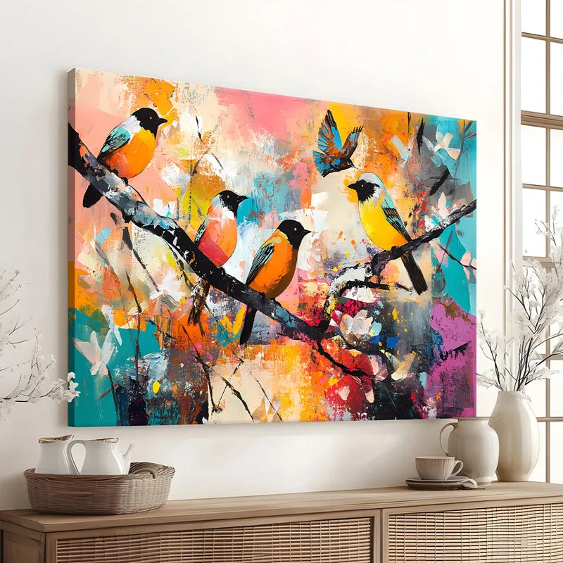 Vibrance Of Birds I Canvas Wall Art media 3