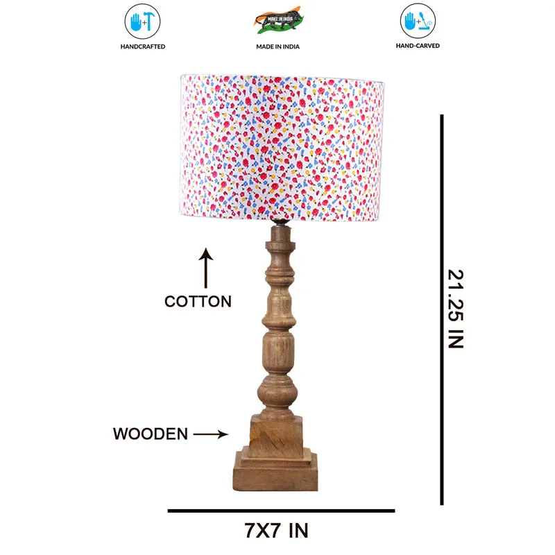 Fleura Arbor Wooden Table Lamp - Multicolor media 7