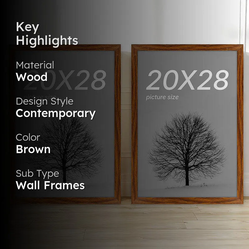 Driftwood Sky Rectangle Photo Frame (Brown) - Set Of Two media 2