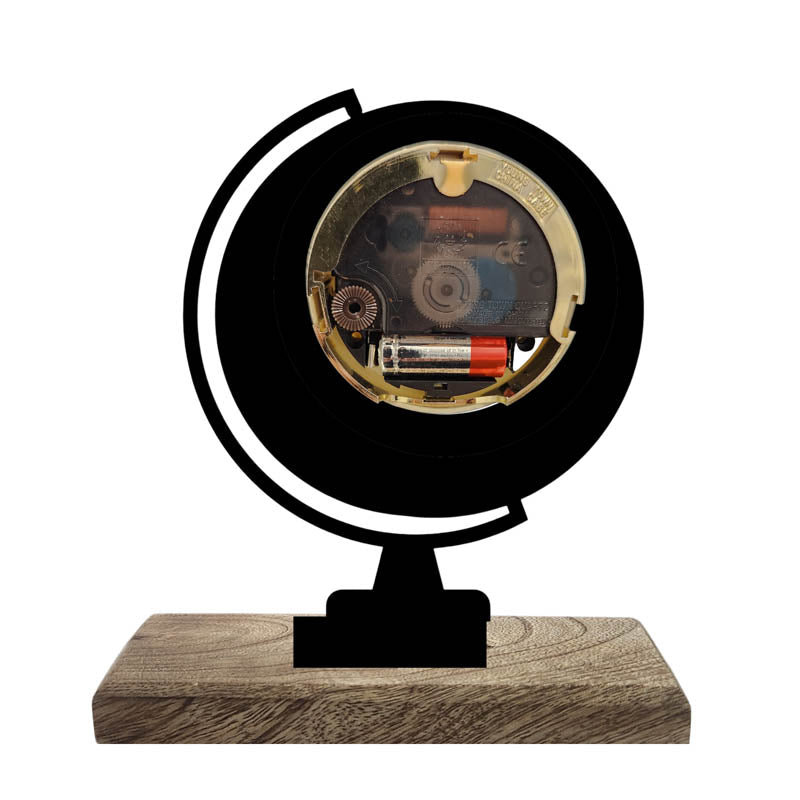 Time Sphere Iron & Mango Wood Table Clock media 4