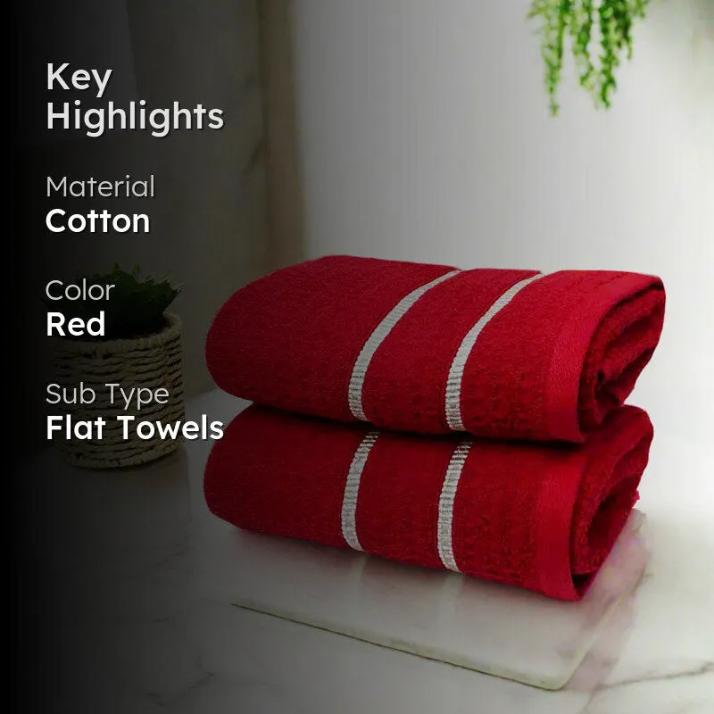 Junia Hand Towel (Red) - Set Of Two media 2
