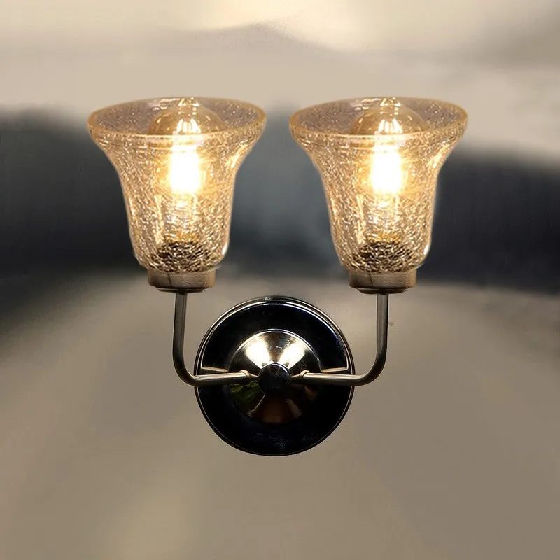 Crystal Flare Dual Shade Glass Wall Lamp media 8