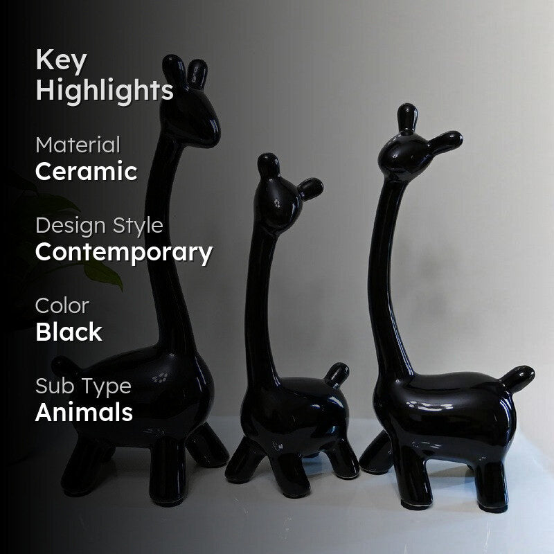 Artistry Giraffe Trio Showpiece - Set Of Three media 2