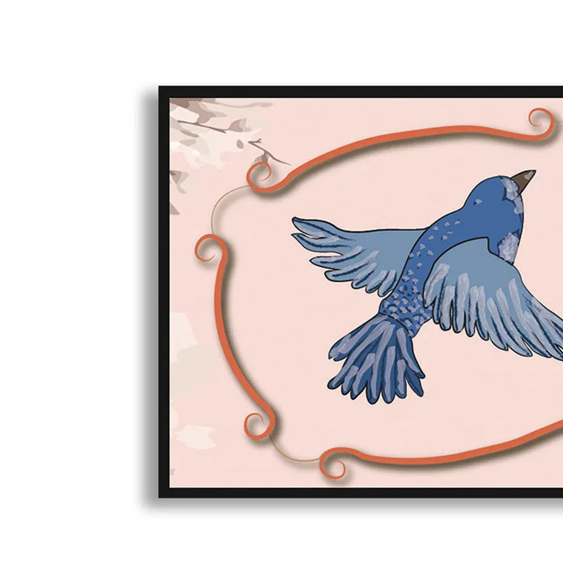 Sparrow Flight Wall Art with Black Frame media 4