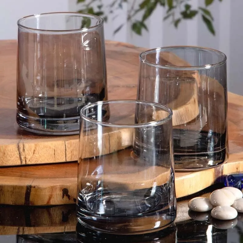 Fizzor Grey Glass Tumbler (260 ML) - Set Of Six media 5