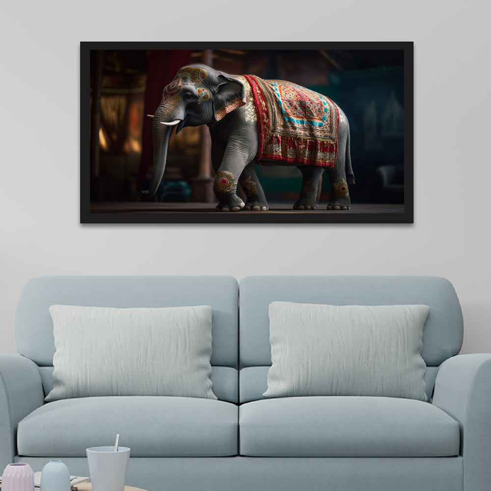 Spiritual Gajeandra Kanthi Canvas Wall Painting