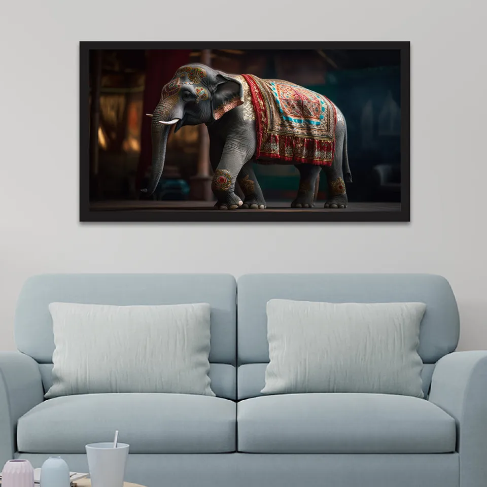 Spiritual Gajeandra Kanthi Canvas Wall Painting media 1