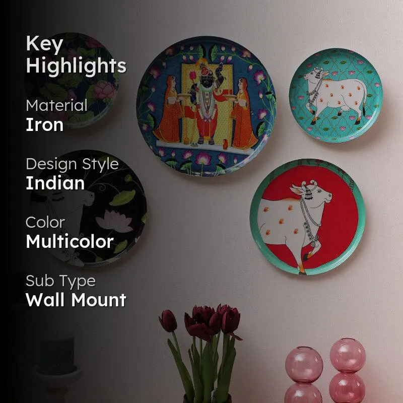 Nandi Divine Iron Wall Plate - Set Of Five media 2