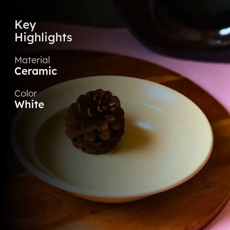 Eriginia Ceramic Pasta Plate - White media 2