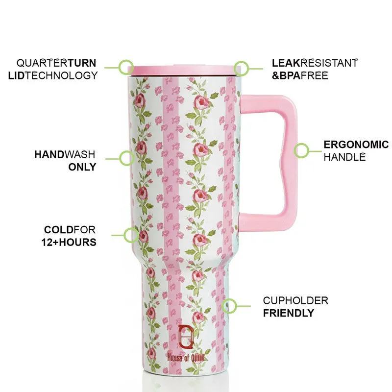 Floral Stainless Steel Tumbler - 1200 mL media 6