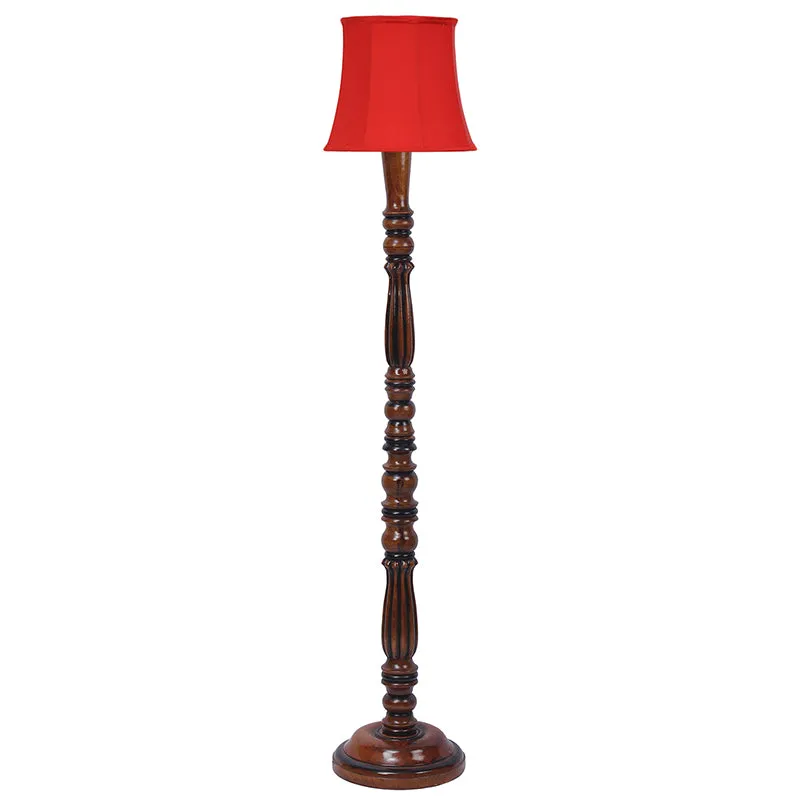 Masiya Miri Vintage Wooden Floor Lamp - Red media 8