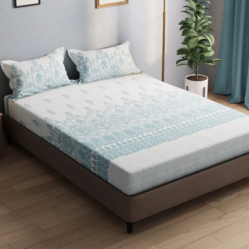 Wyril Bedsheet (Blue) - 115 GSM media 4